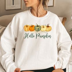 hello pumpkin shirt, halloween pumpkin shirt, happy fall season shirt, gift for fall season, fall pumpkin shirt, shirts