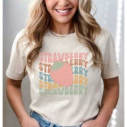 strawberry shirt fruit gift, strawberry lover gift, funny fruit shirt love strawberries, cute fruit shirt, gift mom stra