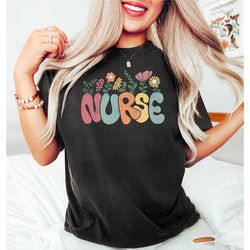 flower nurse shirt, school nurse shirt, gift for nurse, nurse shirt, school nurse gift, nurse leopard, school nurse tee,