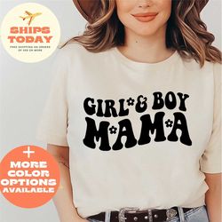 boy and girl mama shirt, boy mom t-shirt, girl mom shirt, boy mama shirt, girl mama gift, boy mom shirt, mom of both shi