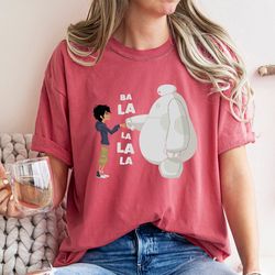 comfort colors disney big hero baymax cute pose shirt, cute baymax shirt, disneyland family matching shirt