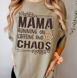 caffeine and chaos shirt, funny mama shirt, gift for mom, new mom gift, toddler mom tshirt, trendy motherhood graphic te