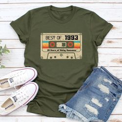 30th birthday gifts shirt, vintage 1993 birthday shirts, 30th birthday gifts for men, 30th birthday gifts for women