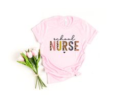 school nurse shirt, nurse shirt, school nurse gift, nurse leopard, school nurse tee, nurse appreciation, gift for nurse,