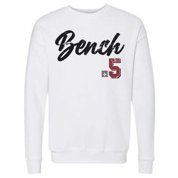 johnny bench men's crewneck sweatshirt - cincinnati baseball johnny bench cincinnati script