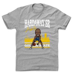 tim hardaway men's cotton t-shirt - golden state throwbacks tim hardaway toon y wht