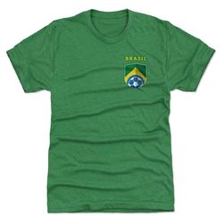 brazil men's premium t-shirt - brazil lifestyle brazil soccer shield wht