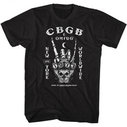 cbgb ny worldwide black adult t-shirt