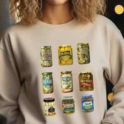 pickle sweatshirt, pickle graphic sweater, funny sweatshirt, cute pickle hoodie, pickle lovers gift