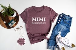 mimi shirt, mimi definition, new grandma shirt, nana gigi gift, announcement, mothers day gift, gift for grandmother