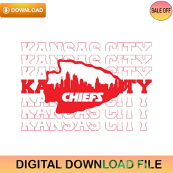 Kansas City Chiefs Skyline Logo Svg Digital ,NFL svg,NFL ,Super Bowl,Super Bowl svg,Football