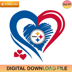 pittsburgh steelers heart logo svg digital ,nfl svg,nfl ,super bowl,super bowl svg,football