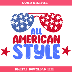 all american style svg, all american svg, fourth of july svg