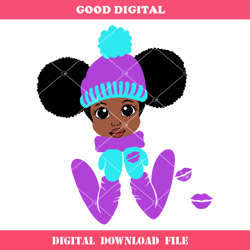 baby black girl christmas svg, afro girl peekaboo svg, black