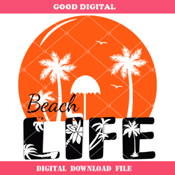 beach life svg, summer svg, relax svg, sunset beach svg