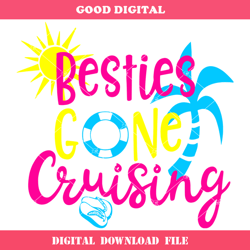 besties gone cruising svg, palm tree svg, flip flops svg