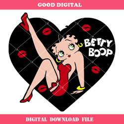 betty boop heart svg, sexy betty boop svg, cartoon svg