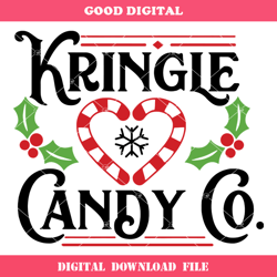 candy cane christmas svg, kringle candy co svg, christmas