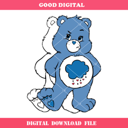 care bears grumpy bear svg, teddy bear svg, cute bear svg