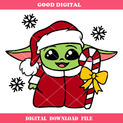 christmas grogu svg, baby yoda christmas svg, yoda claus