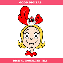 cindy lou candy cane svg, cindy lou face svg, grinch cindy