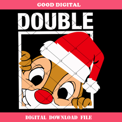 dale santa svg, chip and dale xmas svg, double trouble svg