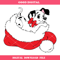 dalmatian merry christmas svg, dog christmas svg, santa