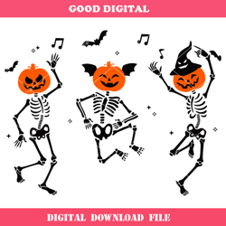 dancing pumpkin heads svg dancing halloween svg