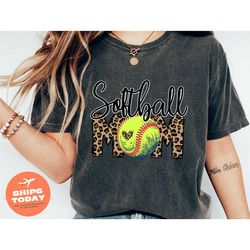 softball leopard graphic shirt, softball leopard shirt, softball mom shirt, softball mom gift, softball shirt, softball