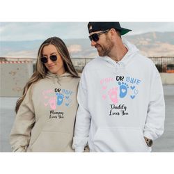 baby shower hoodie, gender reveal hoodie, pregnancy hoodie, gender reveal party, pregnancy reveal, gender announcement,