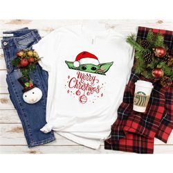 baby yoda christmas shirt, santa baby yoda shirt, baby yoda party shirt, star wars christmas shirt, merry christmas baby