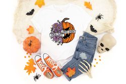 sweet sorta spooky shirt, flower pumpkin shirt, halloween pumpkintee, horror shirt, halloween party gift, sarcasm tee, s