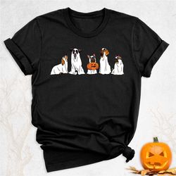 ghost dogs shirt, halloween dog shirt, halloween ghost dogs, dog lover shirt, halloween pumpkin dog shirt, halloween gif