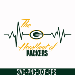 the heartbeat of packers svg, green bay packers svg, packers svg, nfl svg, png, dxf, eps digital file nfl02102024l