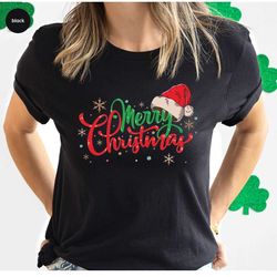 merry christmas sweatshirt, leopard christmas shirt, santa t shirts, christmas gift, holiday clothing, winter clothes, w