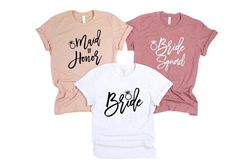 wedding party t-shirt, bachelorette party shirt, bride squad shirt, bridesmaid proposal gift, bridal party tee, bride cr