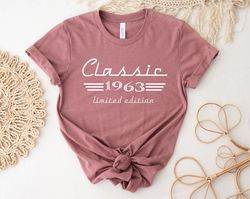 classic auto owner t-shirt, 1963 classic car lover shirt, 60th birthday gift, turning 60 t-shirt, born in 1963 gifts, 19