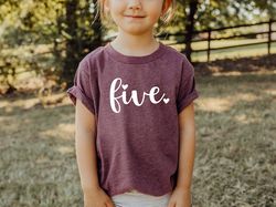 five birthday t-shirt, five year old birthday girl, 5th birthday shirt, fifth birthday gift, 5th birthday tee, five year