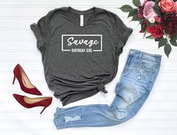 birthday party t-shirt, savage birthday squad shirts, birthday group tshirt, birthday crew tee, birthday girls shirt, bi