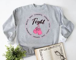 breast cancer fighter shirt, cancer awareness, fight cancer boxing gloves gift shirt, pink ribbon shirt