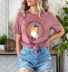 bird shirt, bird nest tee, watercolor bird branches, bird cage, bird lover shirt, nature, peace, cute