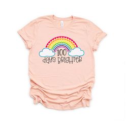 teacher 100 days brighter, teacher shirt, 100 days of school, teacher gifts, teacher appreciation