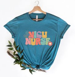 nicu nurse retro shirt, groovy nicu nurse tee shirts, neonatal icu shirts neonatal intensive care unit nurse appreciatio