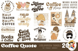 coffee quote png design bundle