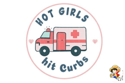 hot girls hit curbs ambulance graphics