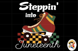 steppin' into juneteenth black woman png