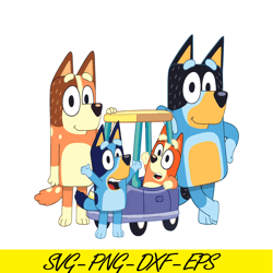 bluey family playing together svg pdf png bluey family svg bluey characters svg