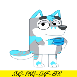 bluey blue color svg png pdf bluey cartoon svg bluey vibes svg