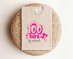 100 days of school pink doll barbie shirt