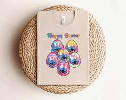 happy easter disney stitch bunny shirt